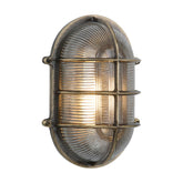 David Hunt Lighting Admiral Large Oval Bulkhead Antique Brass